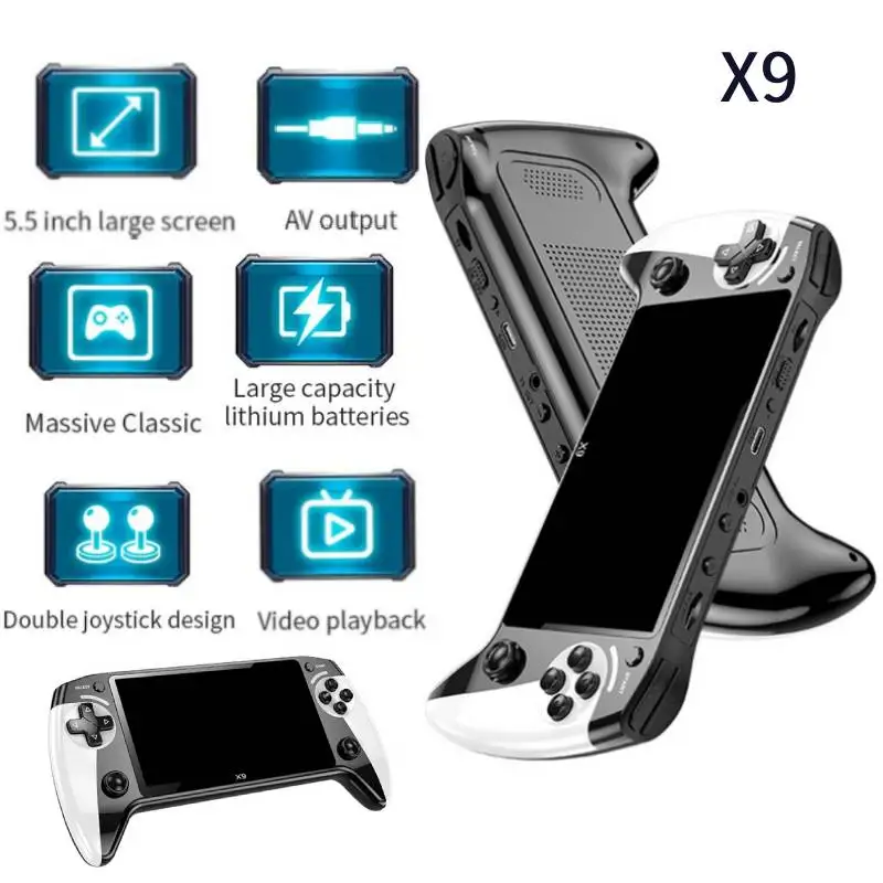 ¿Cuántos juegos puedes jugar en la consola portátil X9 Retro?