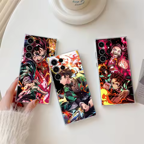 Demon-Slayer Tanjiro Anime Kimetsu No Yaiba Phone Case For Samsung Galaxy S25 S24 S23 S21 Ultra S20 FE S22 Plus A56 A55 5G Cover