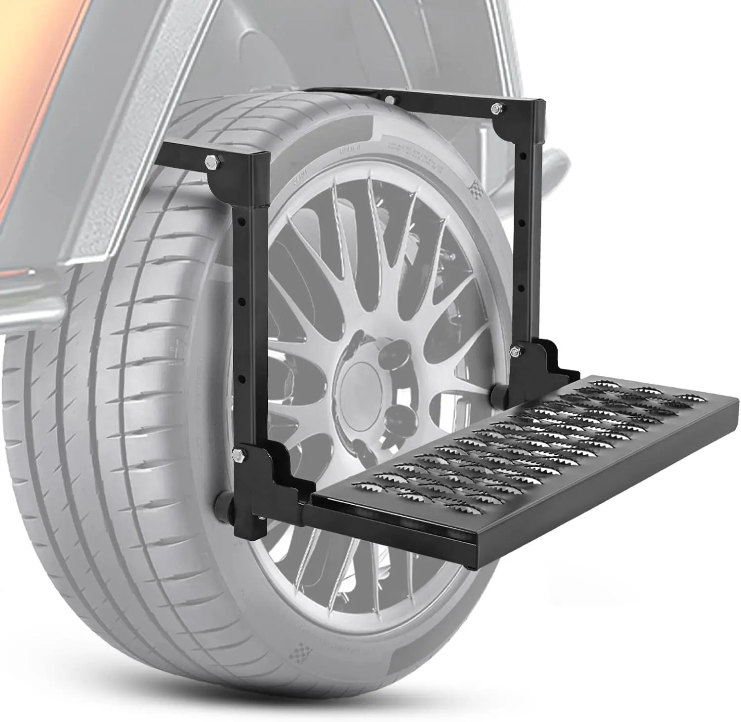 

Усиленная складная стальная подножка для грузовиков, внедорожников, автодомов - нескользящая, регулируемая 10-14 дюймов, выдерживает до 160 кг, простая установка, черная