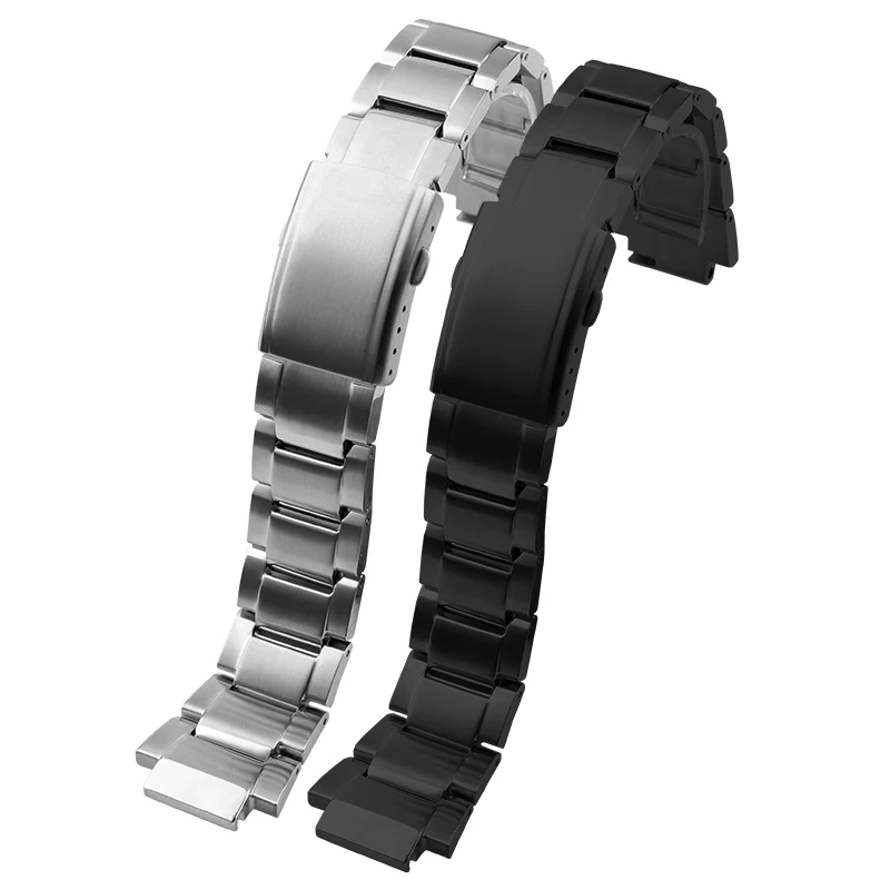 For G-SHOCK Casio Modified Metal Watchband GST-B200 Precision Steel GST-B200D Stainless Steel Watch Chain Protrusion Strap 16mm