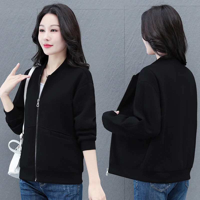 

New Korean Autumn And Winter High-Quality Fashionable V-Neck Coat For Women'S Casual Versatile Short Loose Sports Jacket