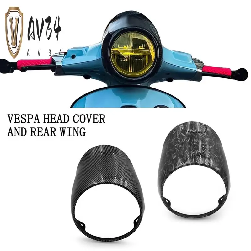 

AV34-Motorcycle Front Fairing Headlight Cover Windshield Fairing For Vespa Primavera 150