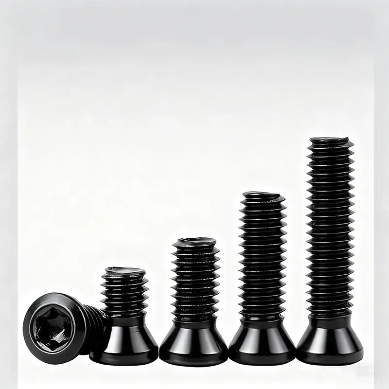 12,9 Stahl M2 M2,5 M3 M3,5 M4 M5 schwarze Torx-Schrauben für ersetzt Hartmetalleinsatzfräser CNC-Drehwerkzeug – Detail 2