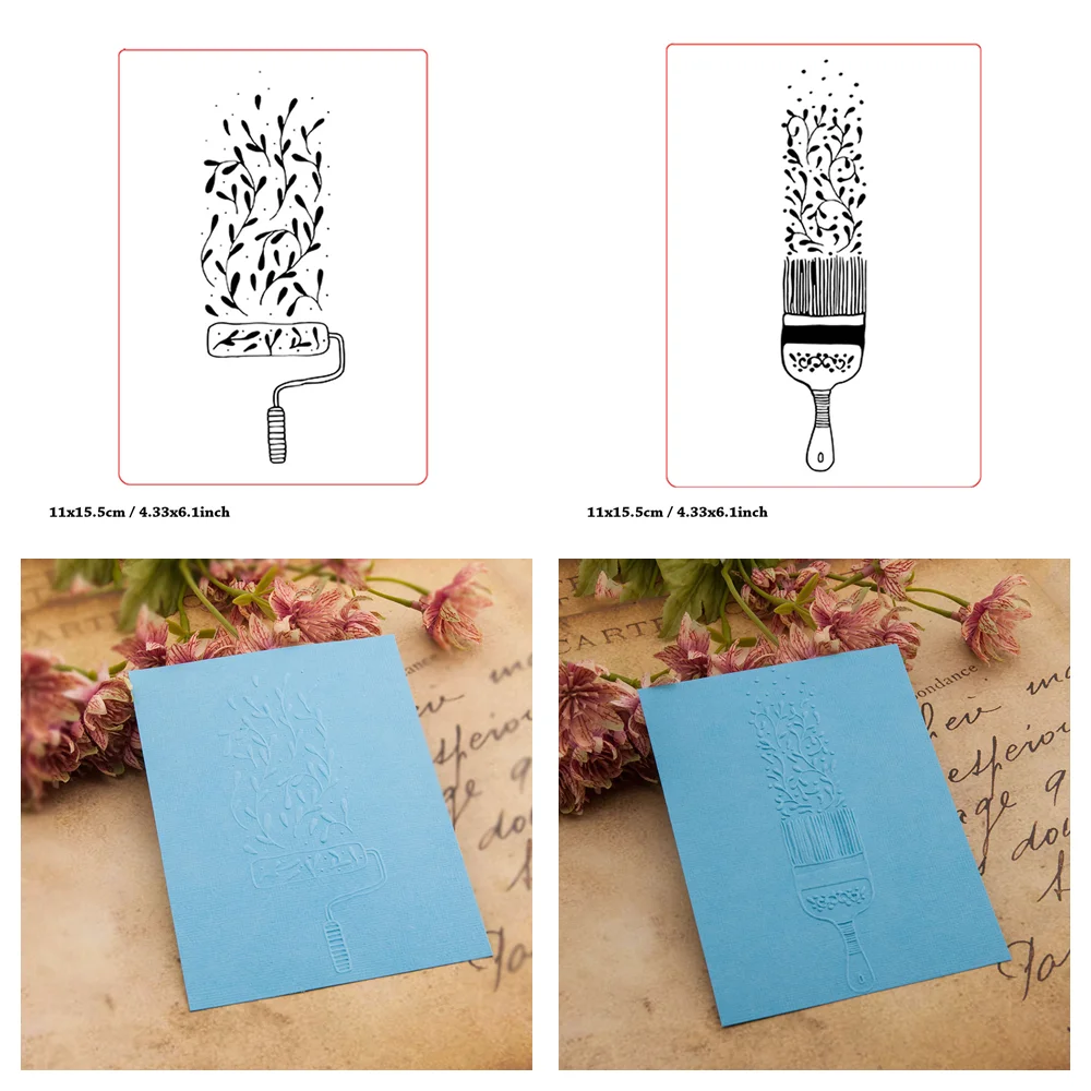 

Embossing Folders for Card Making, Flowers Frame Background DIY Template Photo Album Card Paper Handmade Scrapbooking DIY Craft