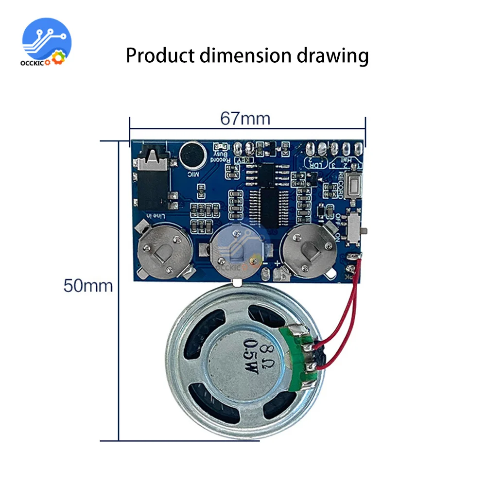 17 Minutes Sound Voice Audio Music Recordable Recorder Board Chip Programmable Music Module for Greeting Card Self-made Creative