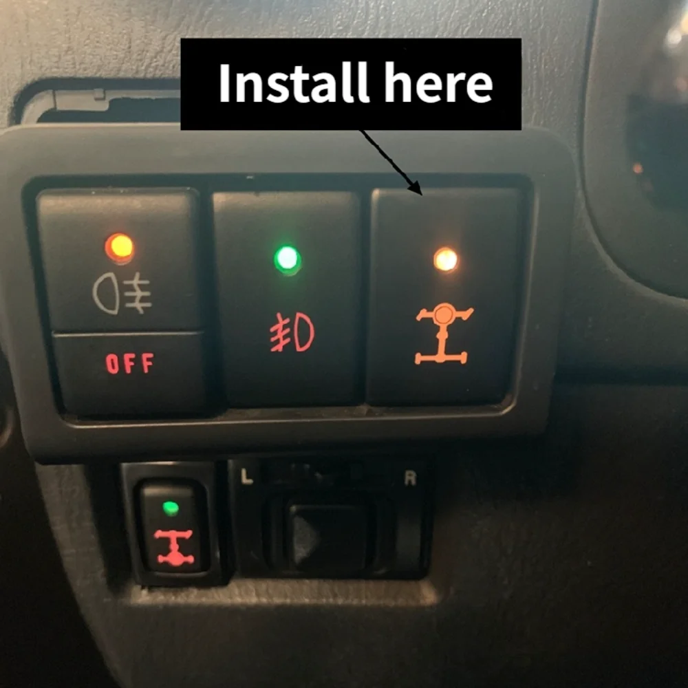 Für Suzuki Jimny 2007–2015 Orange Licht Auto Lichtleiste Schalter Taste mit Verbindungskabel – Detail 8