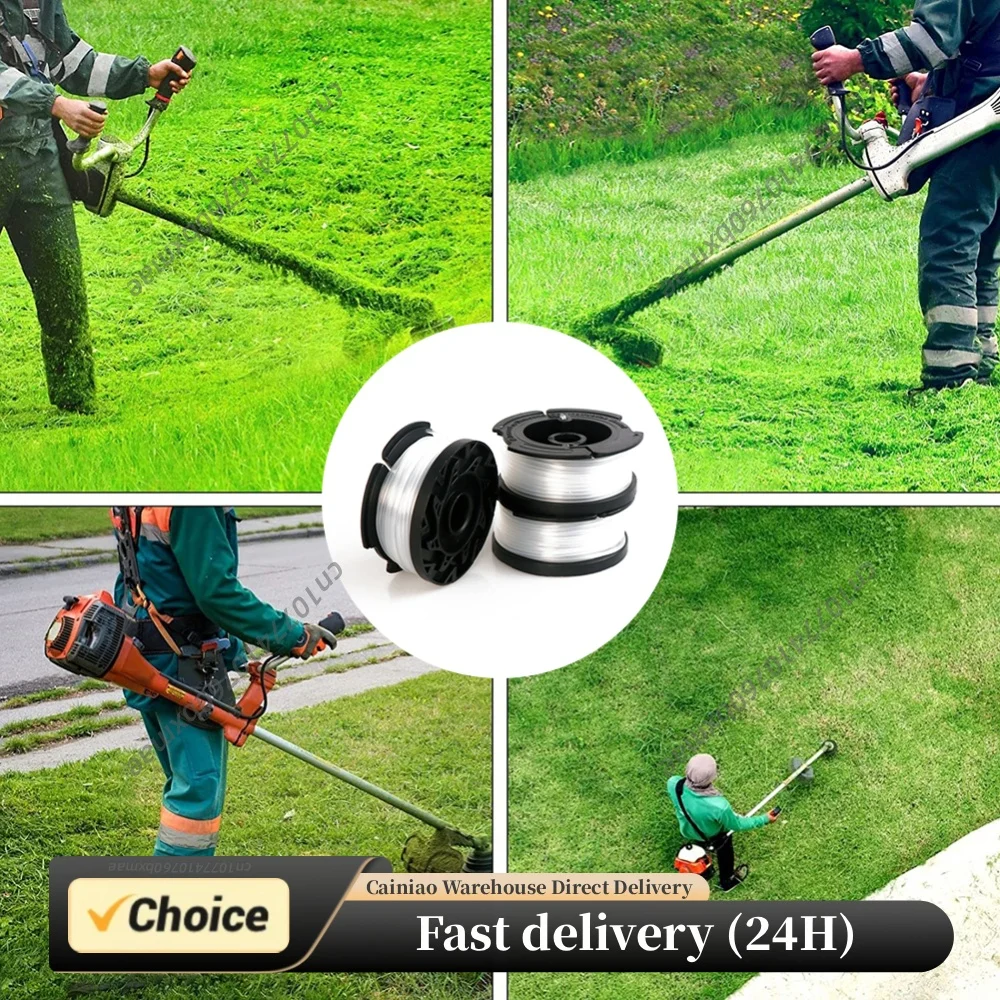 6/8pcs Replacement Spool Scap Cover Nylon Grass String Trimmer Spools AF-100-3ZP Diameter 1.65mm for Black Decker Grass Trimmer