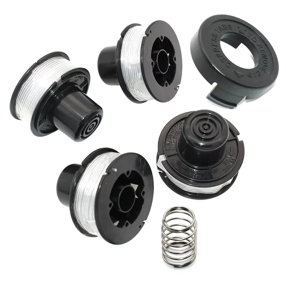 4PKS Spool and Line Bump Feed Fits Black & Decker GLC500 ST200 ST300 ST400 ST1000 GL250 GL310 GL360 Strimmers A6226