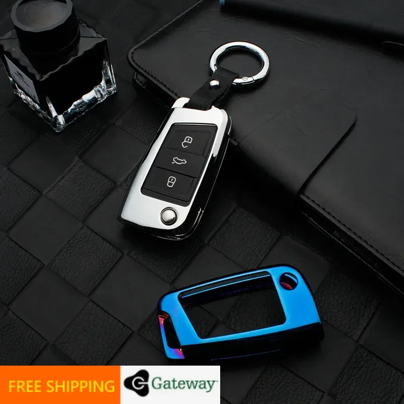 Brand new Luxury Metal Car Key Cover Bag Protection Keychain for Skoda YETI Superb Kodiaq Karoq Car Accessories Key Purse Shell