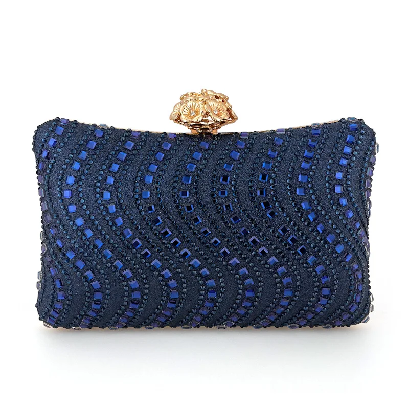

Сумка для ужина с сапфировой синей подушкой, универсальная роскошная темпераментная сумка-клатч в стиле ретро, женская сумка для банкета с горячими бриллиантами