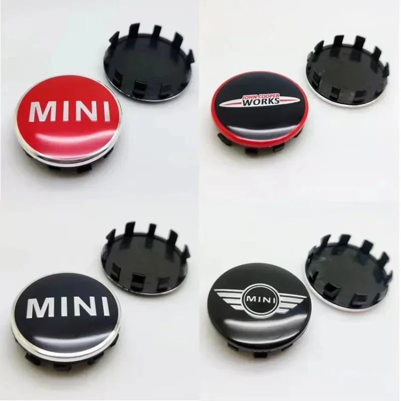 4 pieces 56mm for BMW MINI works S One Countryman F54 F55 F56 F57 F60 Car emblem Wheel Center Hub Cap wheel Badge covers