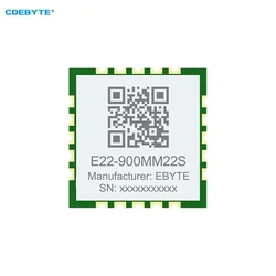 LoRa Wireless Module SX1262 868/915MHz CDEBYTE E22-900MM22S SMD Module Ultra Small Size Low Power Consumption Stamp Hole