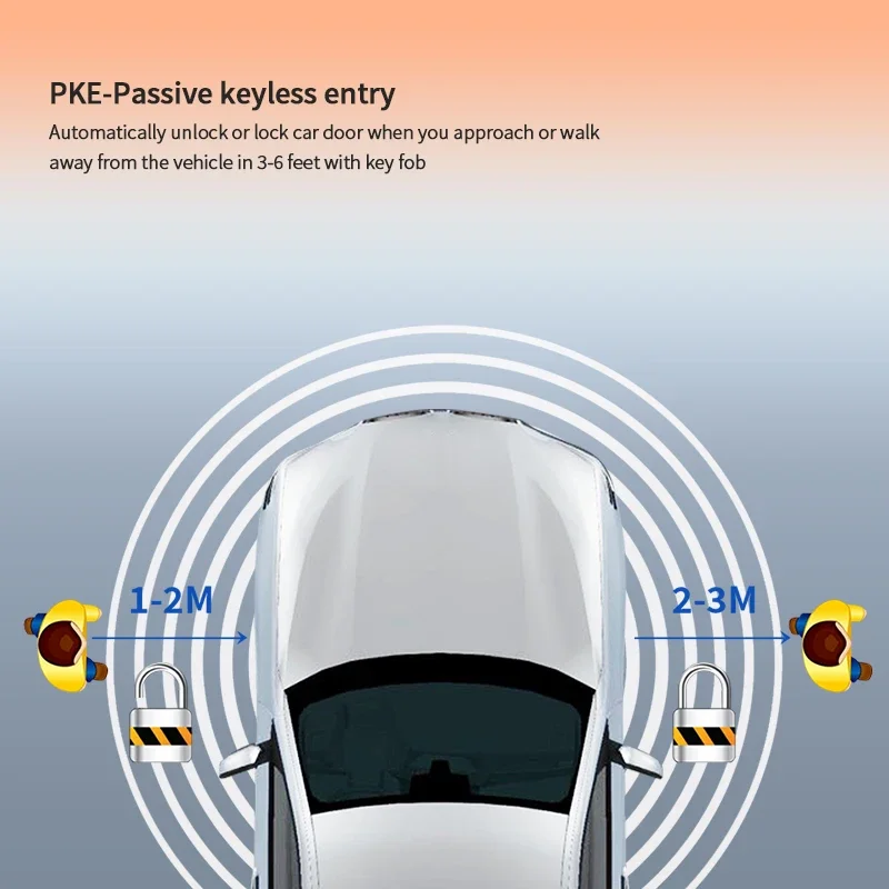 EASYGUARD شبه التوصيل اللعب إنذار سيارة صالح ل 15-18 بنز C الفئة W205 / 16-19 GLC SUV X253 / 14-17 S الفئة W222 دخول بدون مفتاح #6