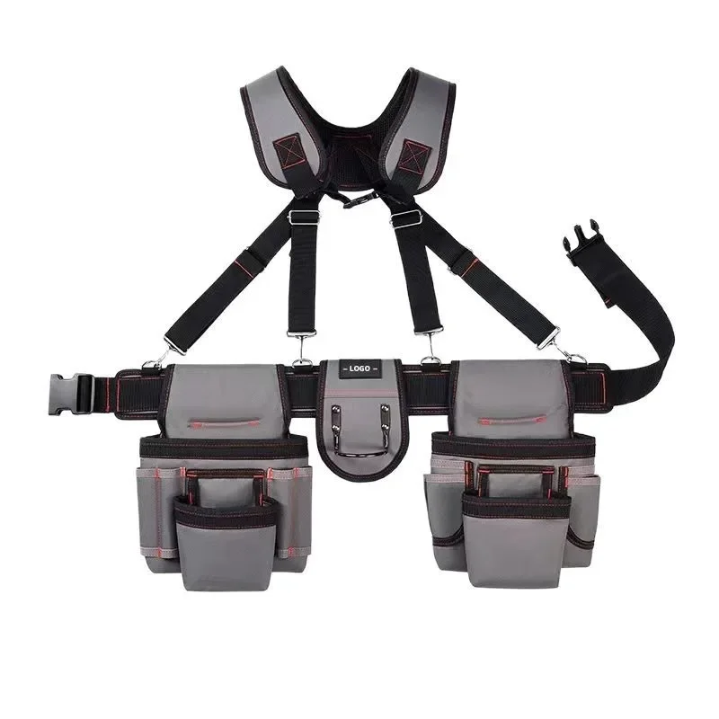Heavy Duty Oxford Cloth Kit Electrician Multifunctional Waterproof Combination Tool Belt Shoulder Strap Hardware Crossbody