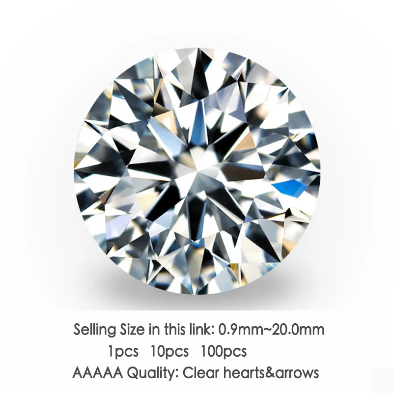 

AAAAA Quality 10pcs 100pcs White 1.0~20.0mm Loose Zircon Stone Brilliant Round Cut Cubic Zirconia Stones For Jewelry Making DIY