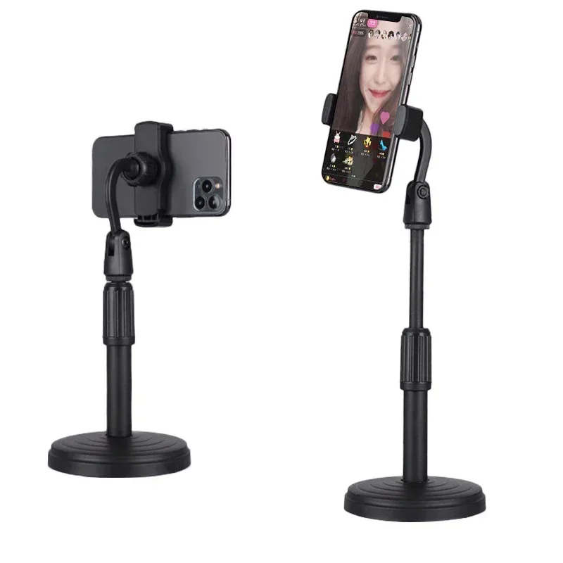 For Smartphone IPhone Samsung Lightweight Desktop Tripod with Phone Holder Universal Adjustment Selfie Stick Stand Bracket Tripe