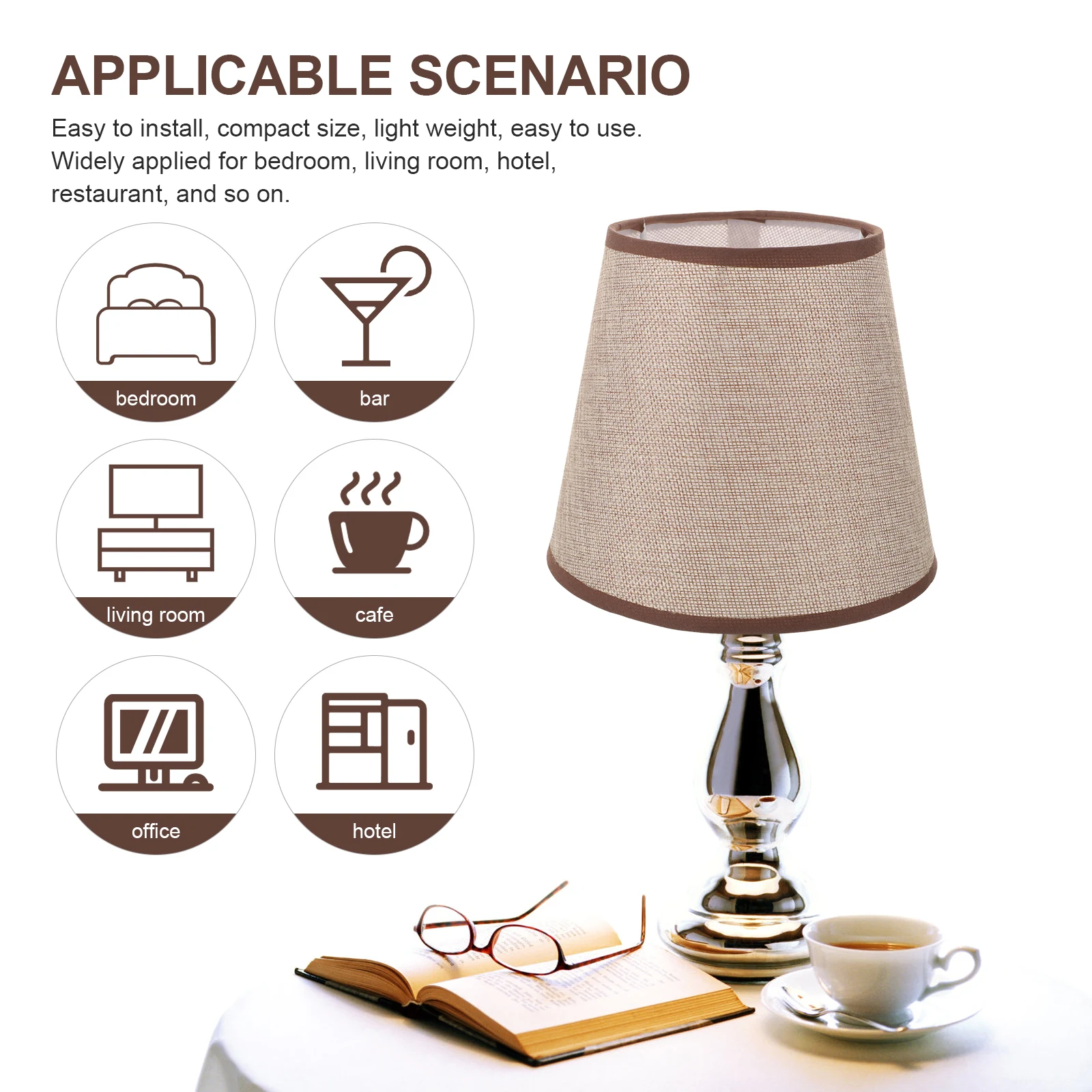 

E27 Table Lampshade Light Covers Cone Shades for Bedroom Living Room Hotel Fabric Lampshades Small Lamp Shade Drum Lampshade