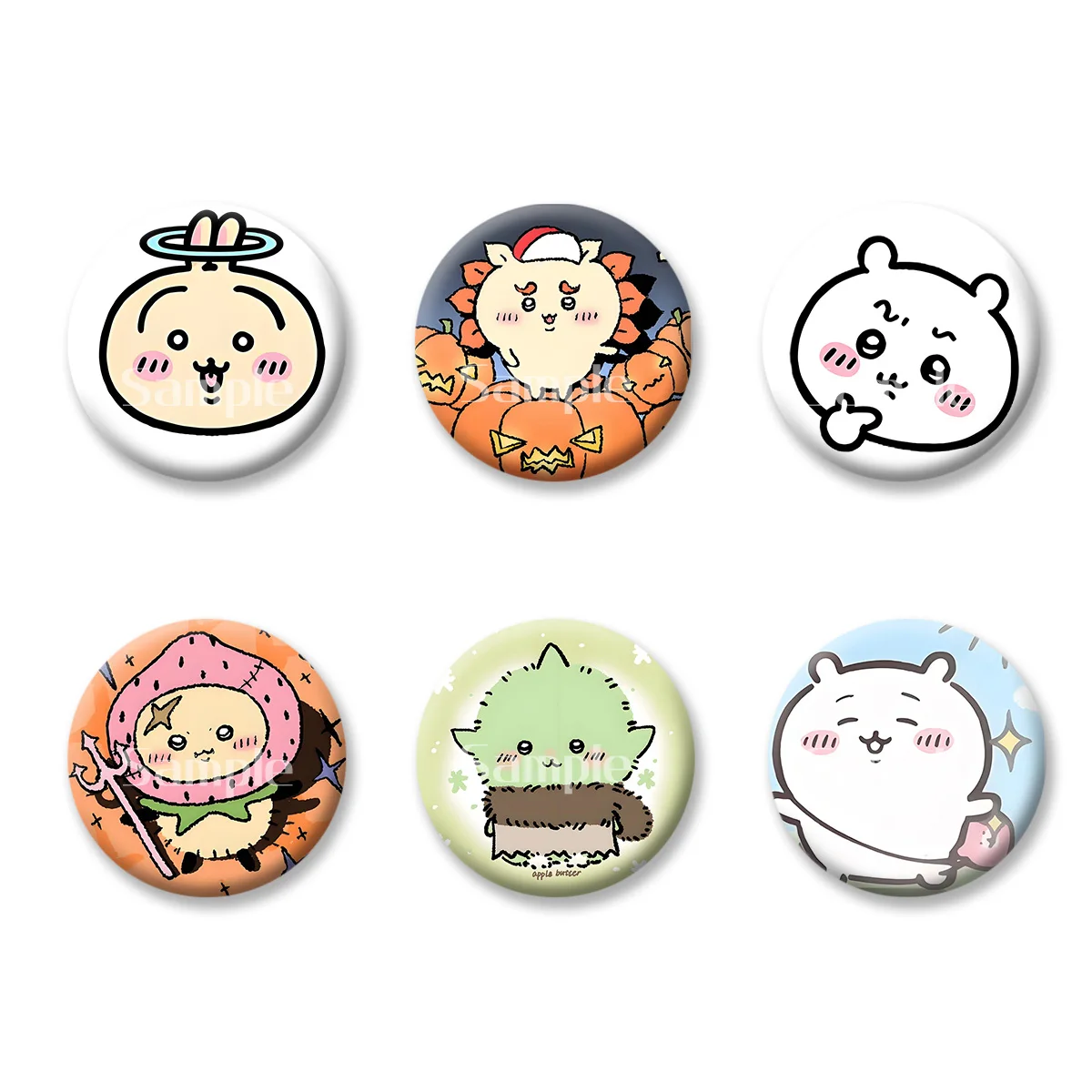 

Flash Badge Cards Chiikawa Cute Style Anime Cartoon Souvenir Keychains Convenient Makeup Mirror Fridge Magnet ACG Accessories