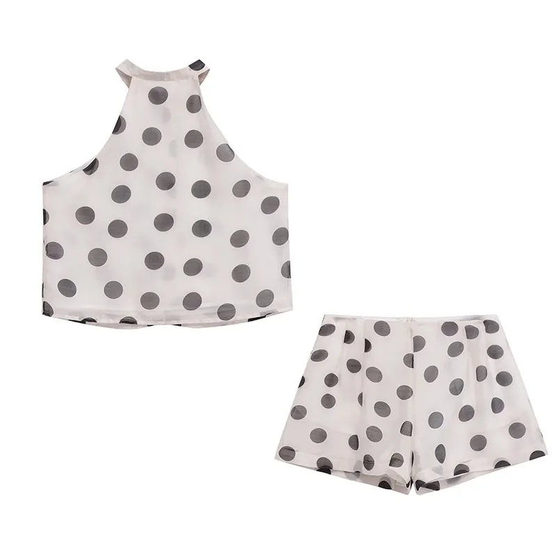 

Комплект из двух предметов, новый женский костюм в горошек, летние одинаковые комплекты, праздничная одежда, повседневная женская одежда, элегантная женская одежда для отпуска