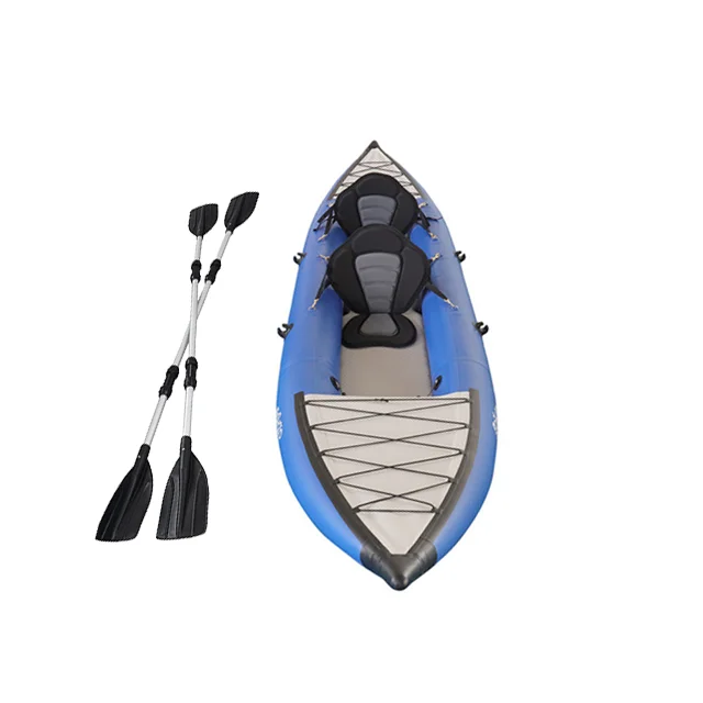 Inflatable Kayak 2 Person China Factory with Pump Backpack Repair Bag for Lakes Rivers Drifting Water Sports