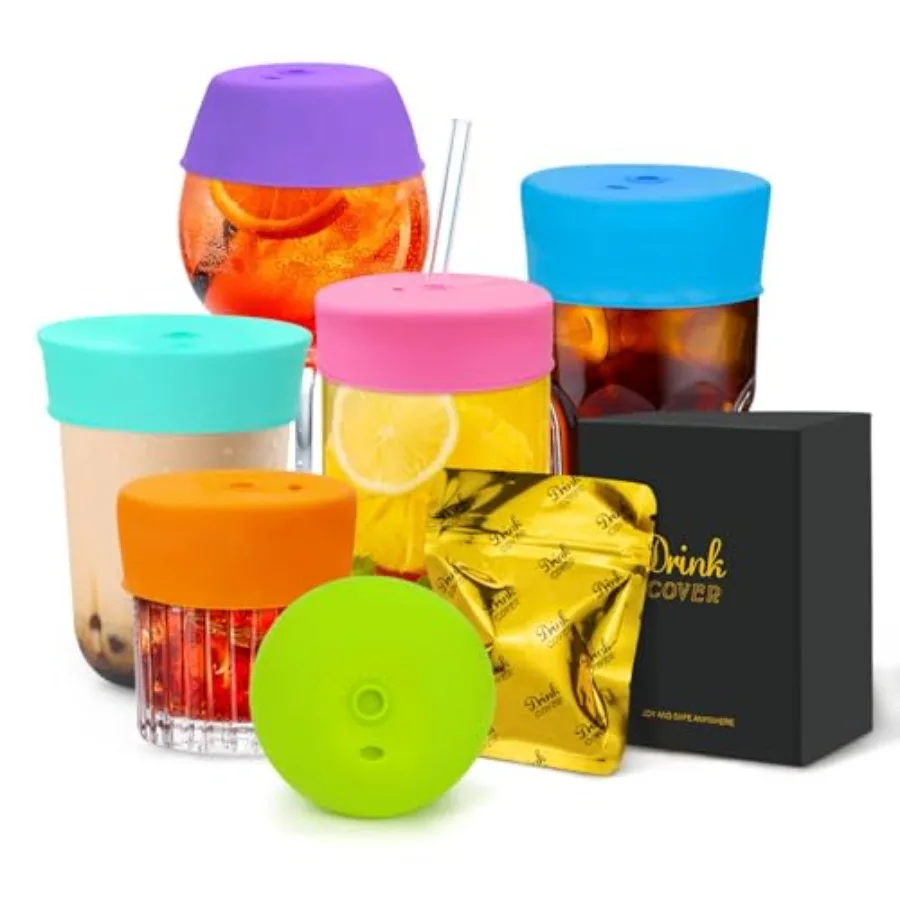 

Drink Protection Cover 100% Silicone and Reusable, Perfect for Parties, Bars or Clubs, Fits All Cup Sizes Stop Worrying About B