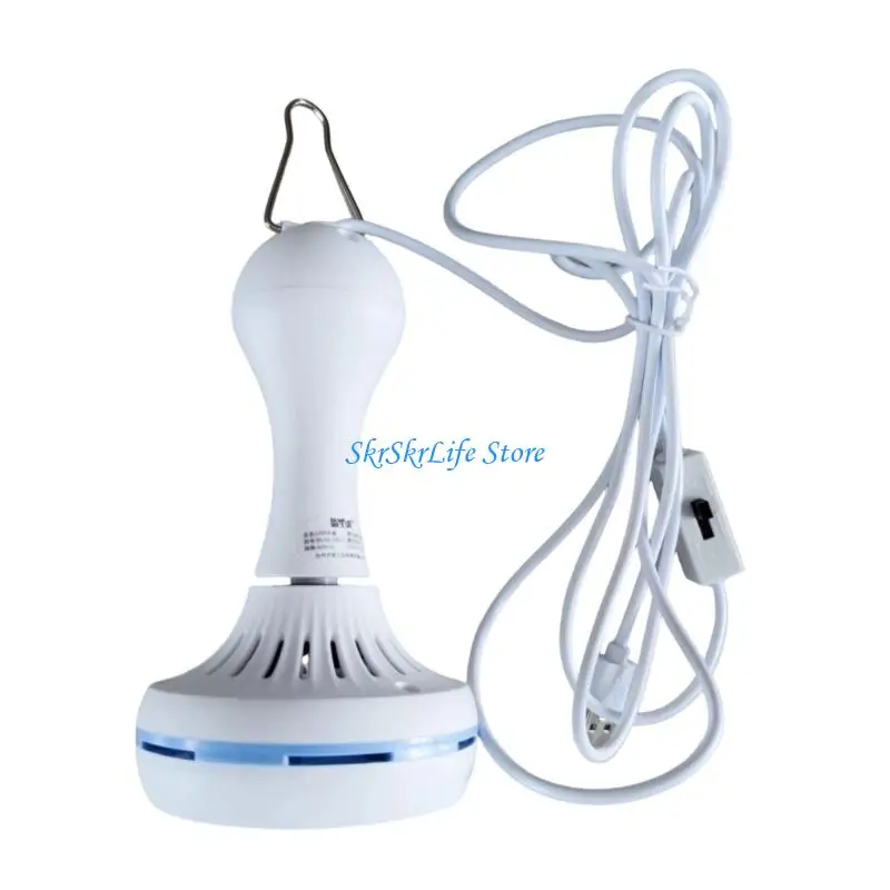 E65E Quiet 42cm Diameter USB Hanging Cooling Fan With Hook For Hammock Balcony Use