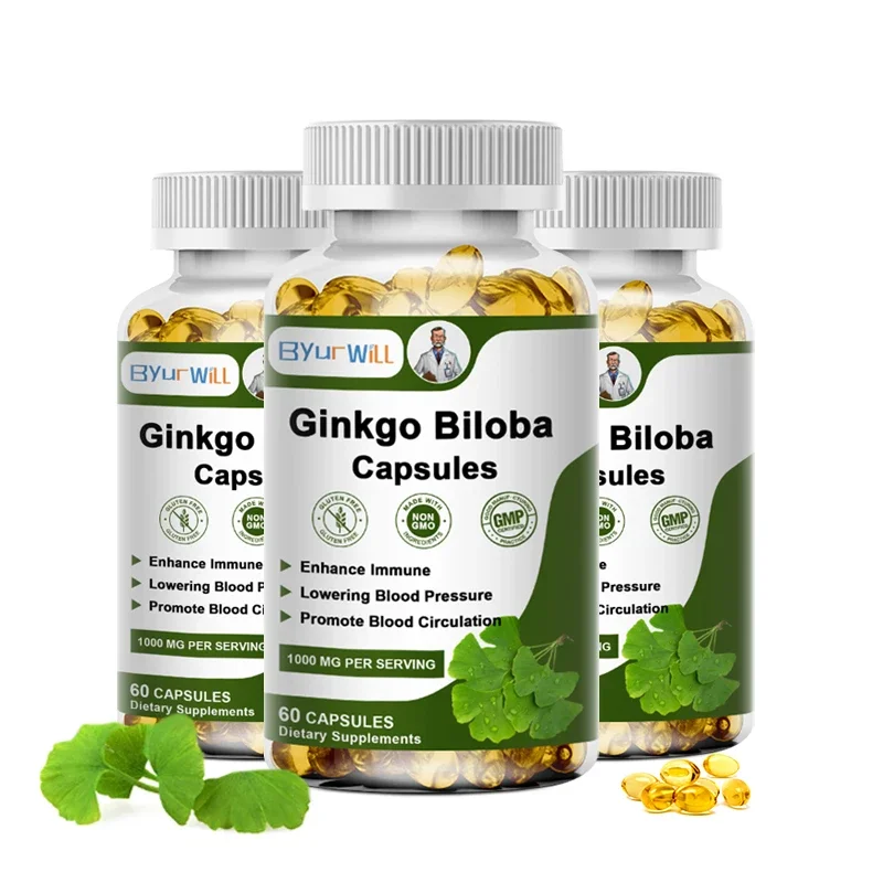 ByurWill Strength Ginkgo Biloba Capsules - Boost Brain, Support Memory, Energy & Circulation - Premium Non-GMO/Vegan Superfood