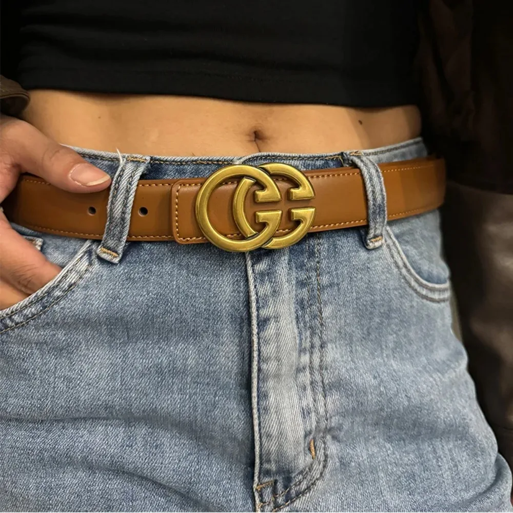 Fashion GG Cowhide Real leather belt For Women Luxury Desiner Unisex Men's Belt Elegant Girdle Belt Female Jeans Waistband