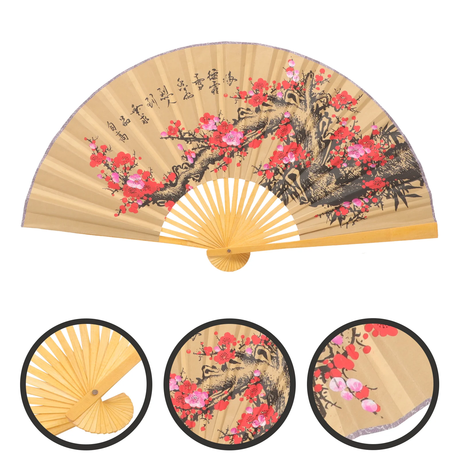 

Decorative Hanging Fan Wall Painting Pendant Modern Home Paper Wooden Chinese Giant