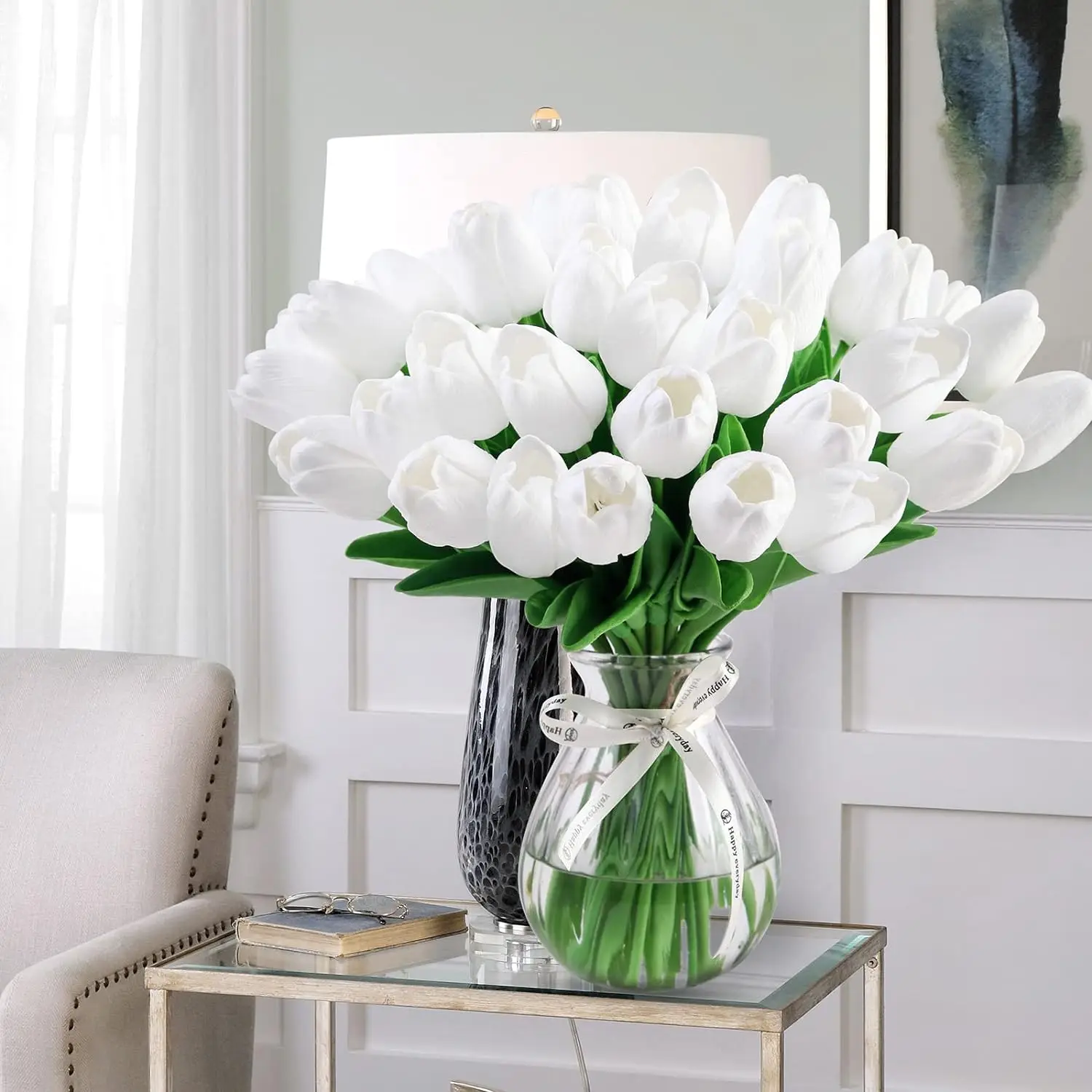 

5pc artificial flowers 20 pieces artificial tulips PU real touch fake flowers flowers gift giving suitable for home office weddi