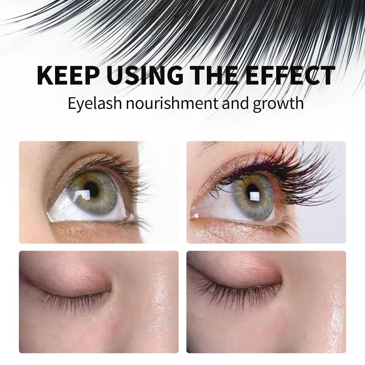 Sofortiges Wimpernwachstum, flüssige Wimpern, Augenbrauen, Haaransatz, Wachstum, Anti-Haarausfall, dicke, dünne Essenz