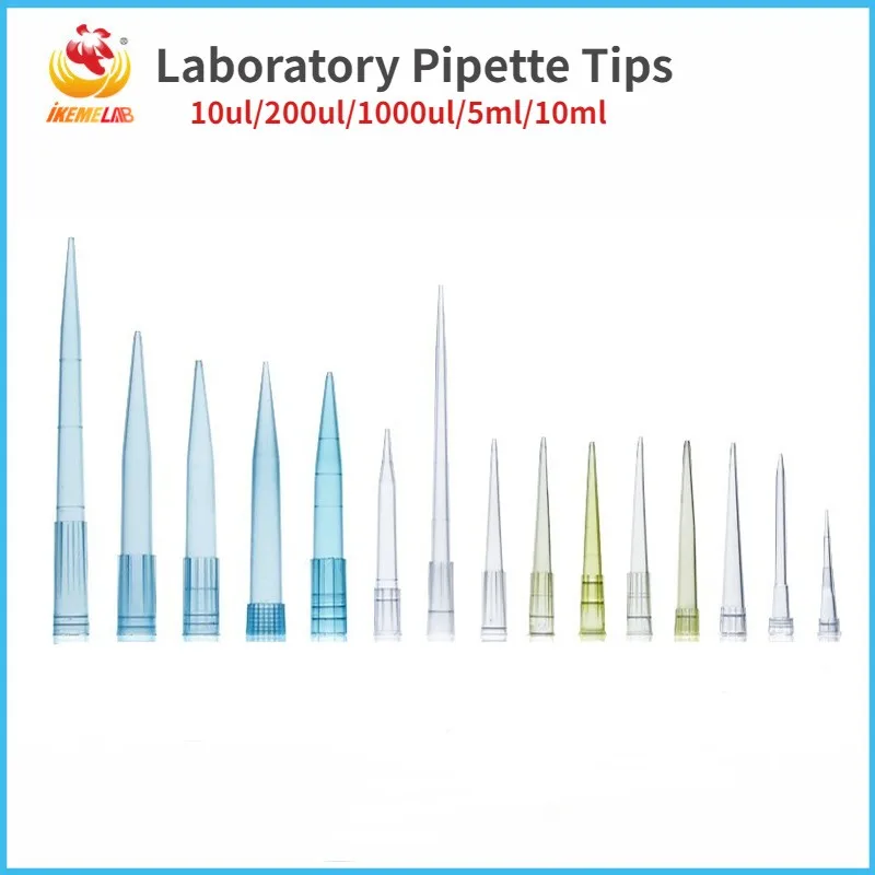 IKEME Labor Pipette Tipps Für Pipettenübermikropipette PP Kunststoff 10ul 200ul 1000ul 5ml 10ml Einweg Pipette Spitze Labor Ausrüstung liefert