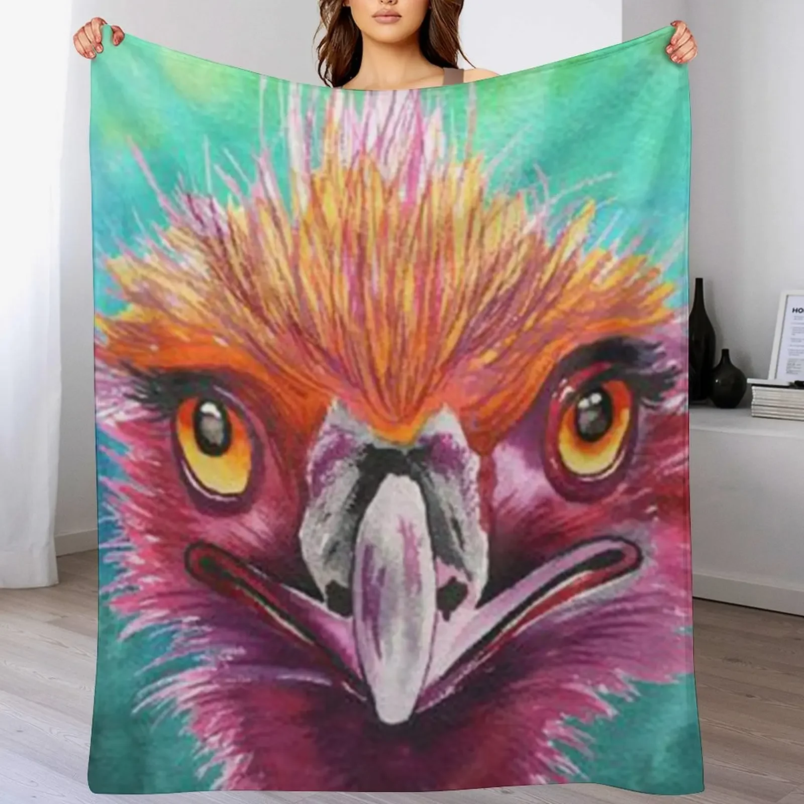 

Emus Of A Feather Throw Blanket Custom Plush for winter Moving Blankets