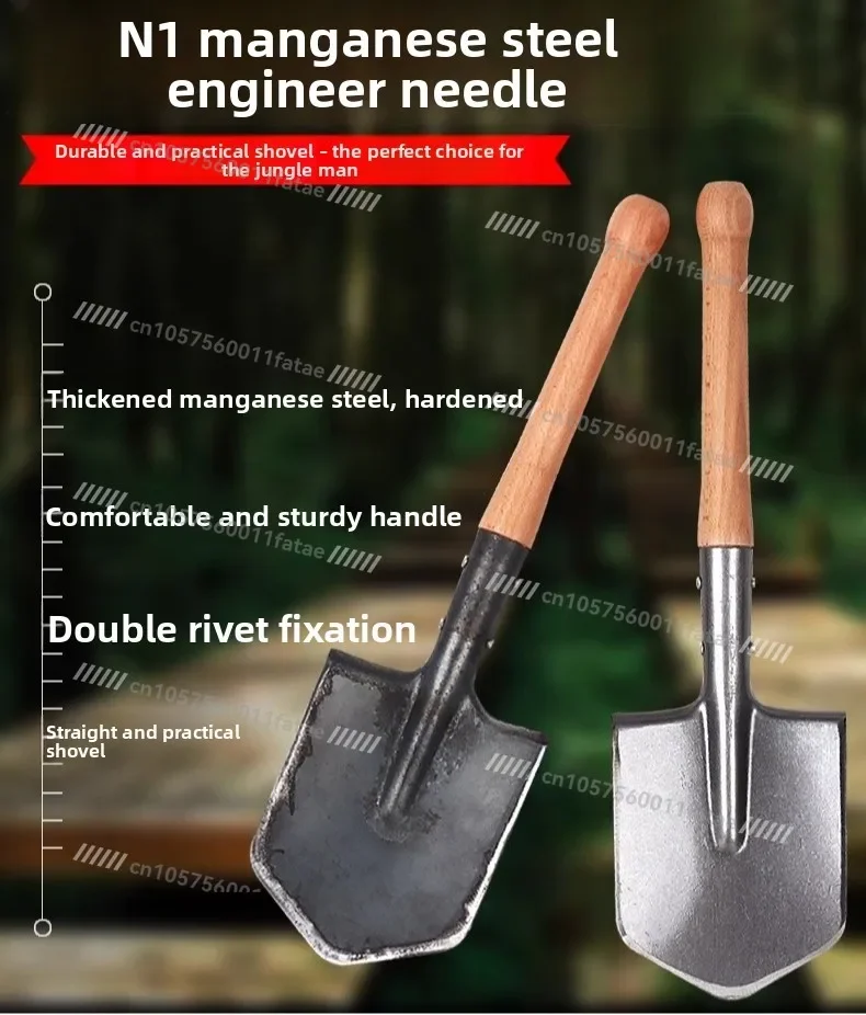Manganese Steel Engineer Shovel Outdoor Shovel Vehicle Self Defense Fishing Cold Steel Shovel Thickened Engineer