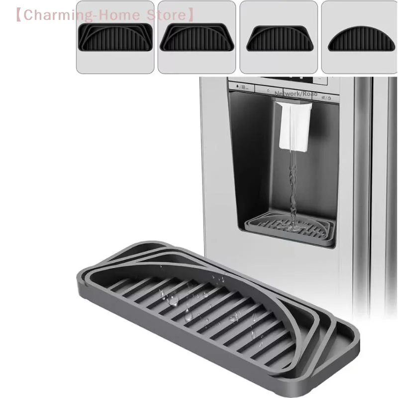 【M】Kitchen Drain Tray Water Dispenser Anti-overflow Silicone Mat Drip Tray Coffee Machine Refrigerator Drain Mat