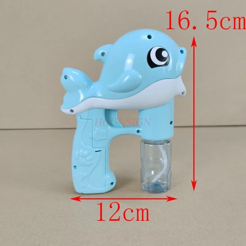 Pistola de burbujas Popular, máquina de delfines de juguete para niños con soplado de burbujas automático de mano con pistola de burbujas totalmente automática