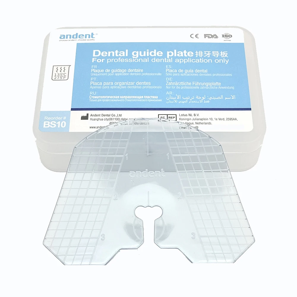 Dental Guide Plate Arrangement on Denture for Complete Denture Alignment Dental Lab Measurement Tools Transparent Blue ﻿