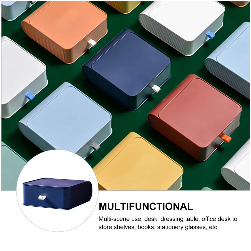 

1Pcs Drawer Type Box Delicate PP Plastic Storage Organizer for Desk Dressing Table Office Multi-Scene Use Colorful Smooth