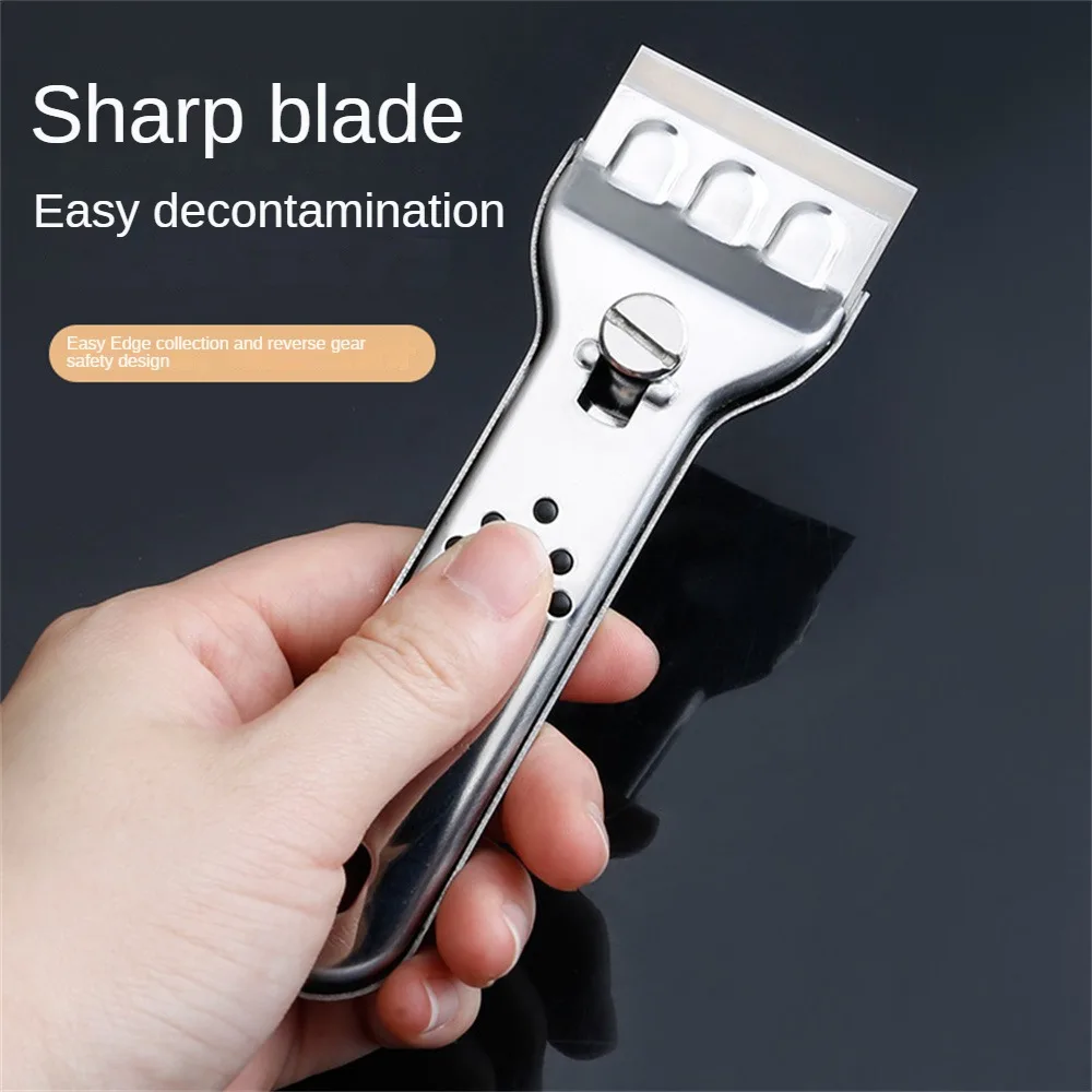 Decontamination Shovel Replaceable Blades Reinforced Shovel Head Stainless Steel Durable Cleaning Tool Cleaning Shovel Scraper