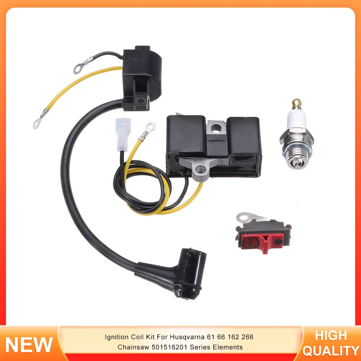 

Ignition Coil Kit For Husqvarna 61 66 162 266 Chainsaw 501516201 Series Elements