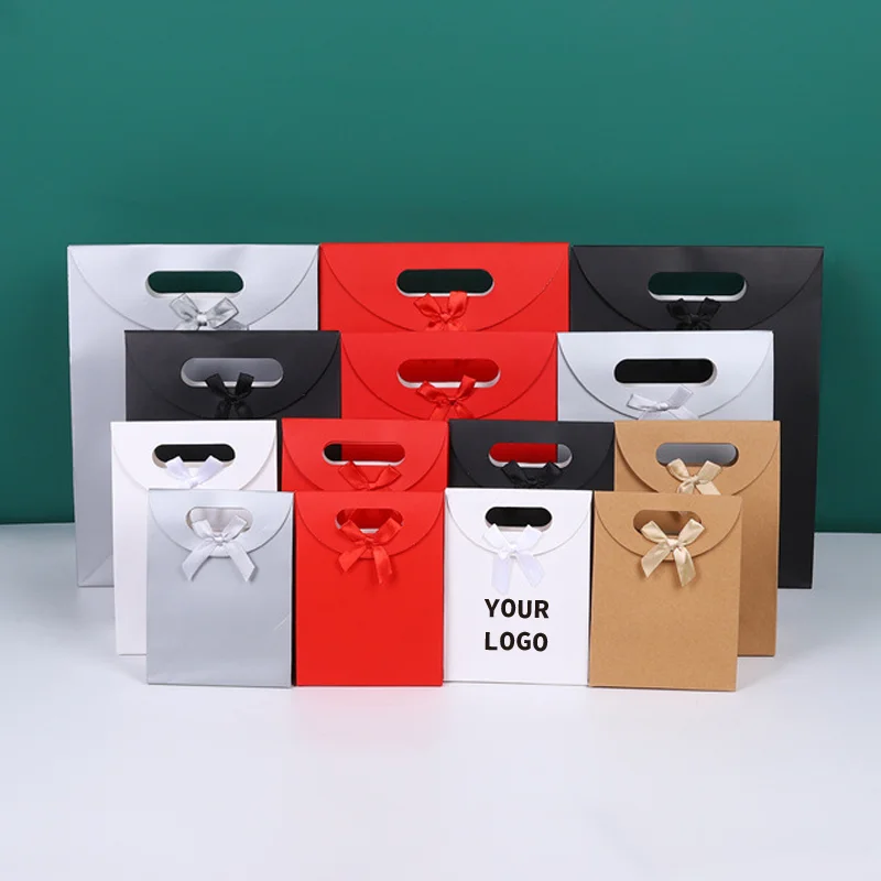 

50 шт. подарочных пакетов из крафт-бумаги для праздничных встреч, вечеринок и идей для подарков своими руками, с возможностью нанесения логотипов.