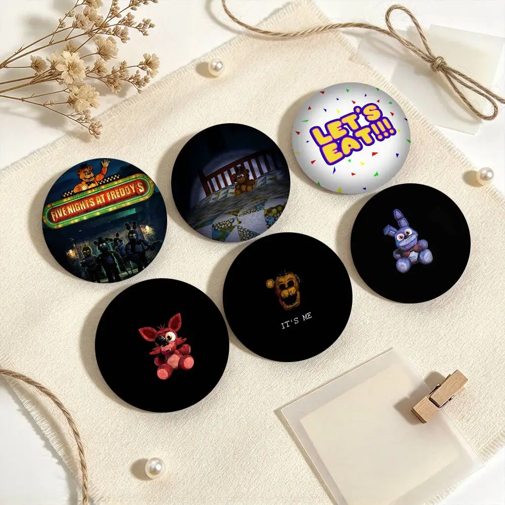 F-Five Nights at Freddy’s FNAF Game   25mm 32mm 44mm 58mm 75mm Brooches Badges Pins for Accessories Gift