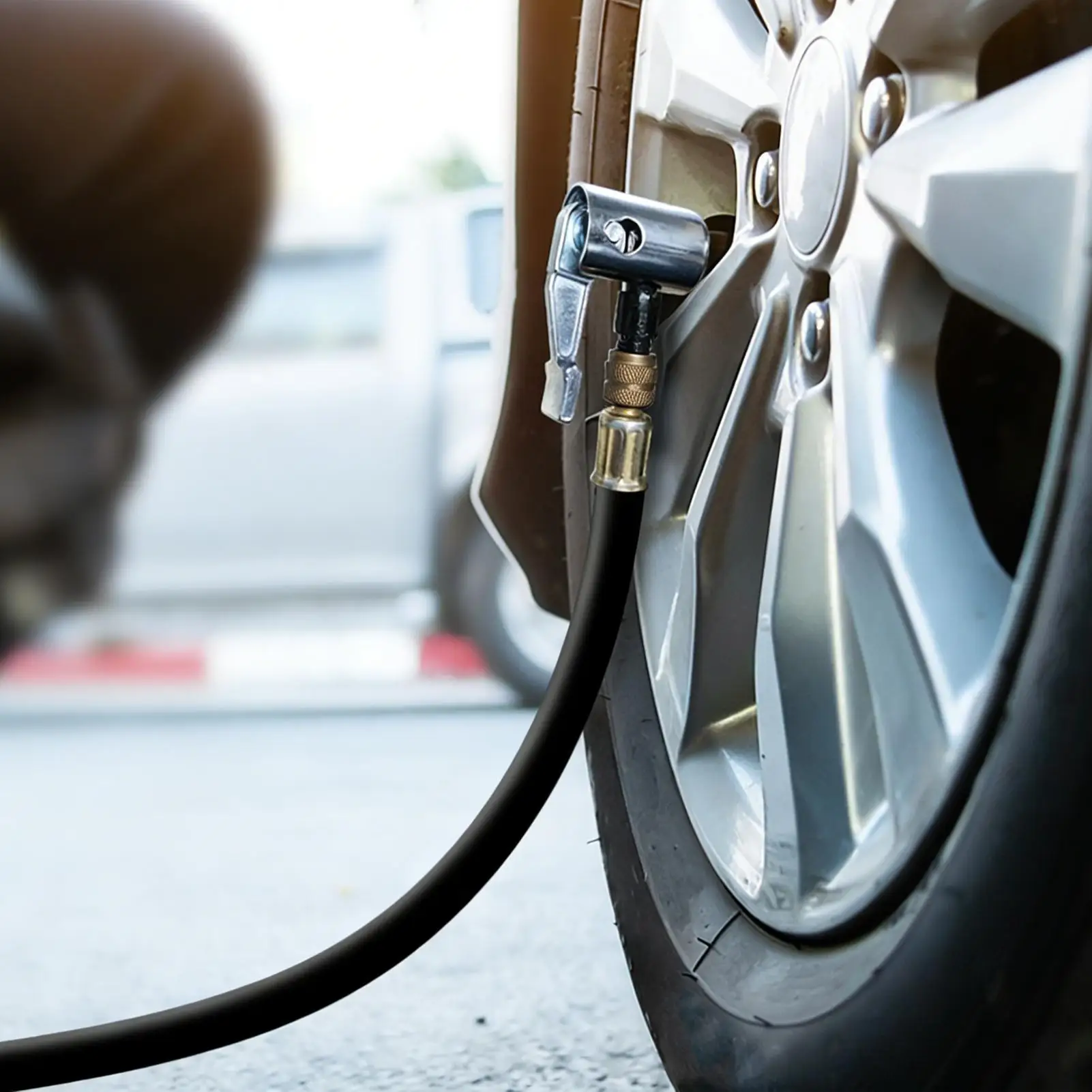 

Адаптер для воздушного насоса, насадка для накачки шин с фиксацией, адаптер для воздушного компрессора, надувной адаптер, насадка-манометр для шин