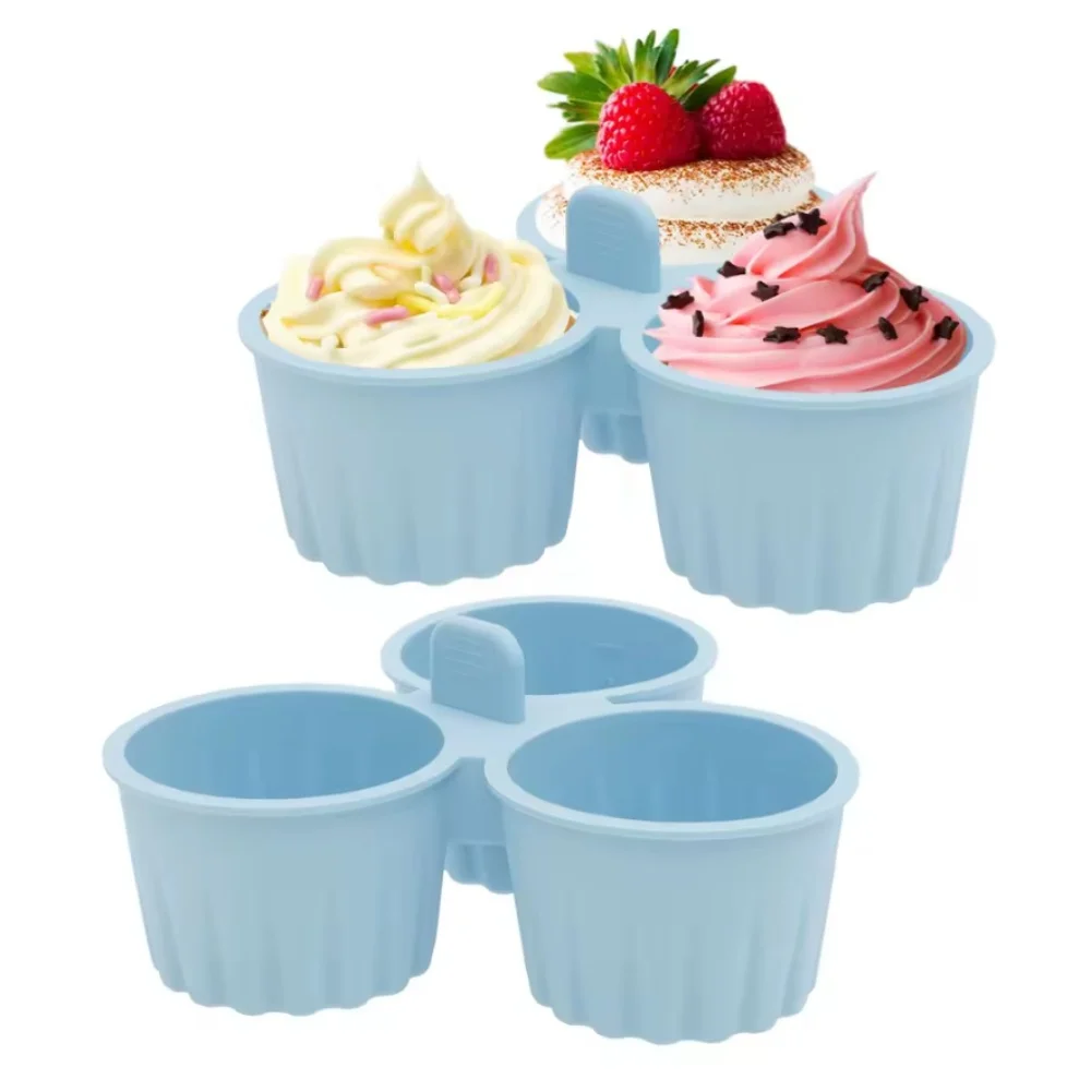 

Новая силиконовая форма для яиц в аэрофритюрнице, легко моющаяся, 3 сетки, миска для приготовления пищи, прочная многофункциональная фритюрница, чашка для выпечки, кухня