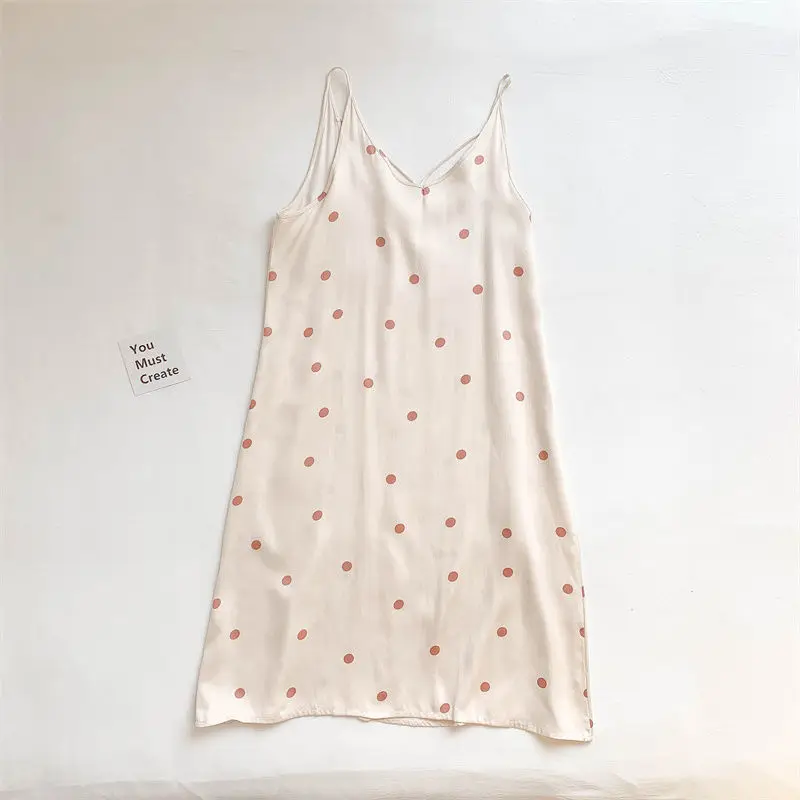 Sleeveless Nightgowns Women Floral Sexy Design Daily Breathable Casual Soft Retro Elegant Korean Style Summer Sleepwear Simple