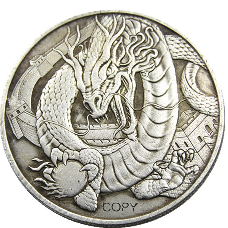 HB(157) Хобо сша Морган доллар Череп Зомби Скелет посеребренные копии монет