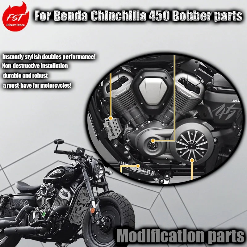 

For Benda Kingjala 450 Bobber Water Tank Mesh Clutch Cover and Various Accessories