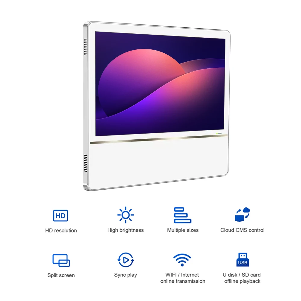 Prezzo di fabbrica Lettore pubblicitario da 23,6 pollici Montaggio a parete Pannello pubblicitario video LCD Segnaletica digitale Ascensore Visualizza lo schermo