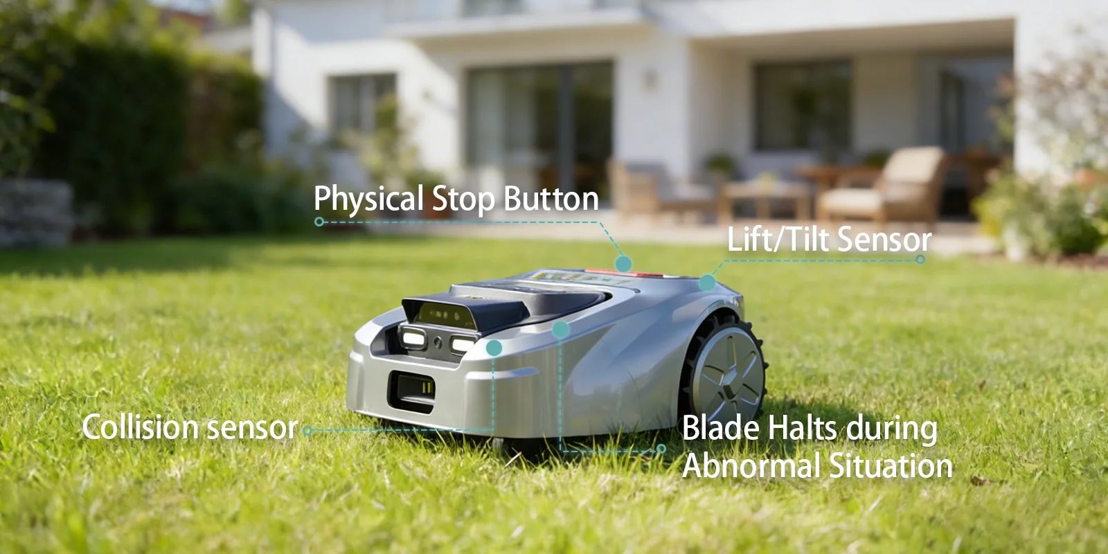 ISWARD GS Wire-Free RTK+AI Vision Robot Lawn Mower:1000㎡, Obstacle Avoidance, 4G/WiFi/Bluetooth App, GPS Anti-Theft