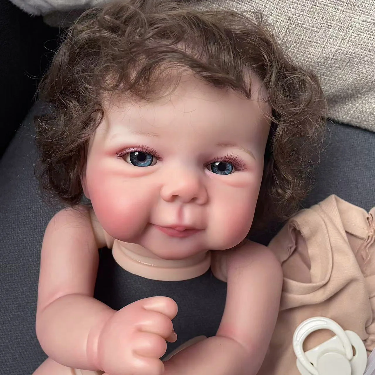 19‘’ Juliette Reborn Doll Kits Lifelike Multiple Layers Painting Doll Parts with Visible Veins Hand Root Hair